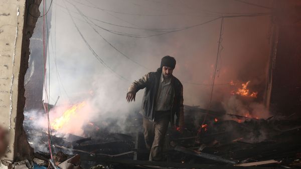 The city outside Damascus has been hit hard with government shelling all month, the latest of which killed at least 34 and injured 200 more. (AFP/File)