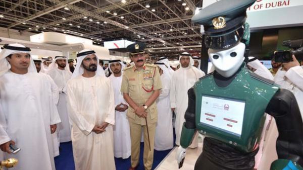 The Dubai Police chief said the androids will get more intelligent over time. (Twitter)