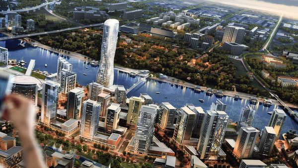 Emaar Properties' new mixed-use beachfront development in Dubai's Al Mamzar district is expected to have a preliminary cost of $2.72 billion. (AFP/File)