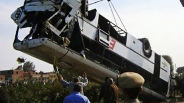 Four people were killed and seven others injured Monday when a bus collided with a tailer in Upper Egypt. Image used for illustrative purposes. (AFP/File)