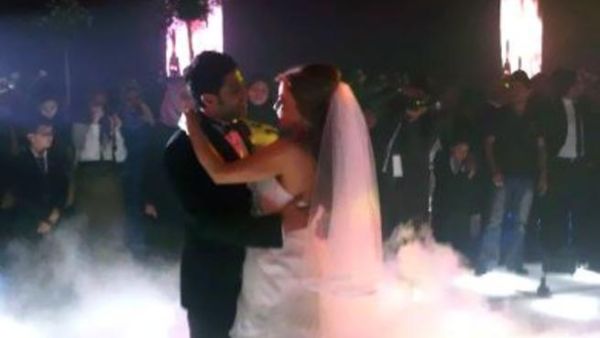 Hamaki and Nahla at wedding ceremony