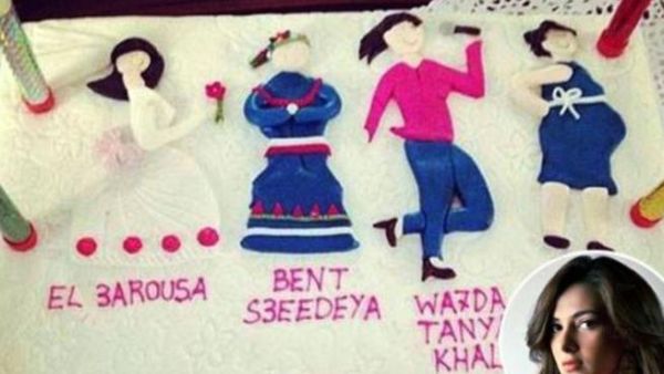 دنيا سمير غانم تلخص عامها الماضي بـ(تورته)