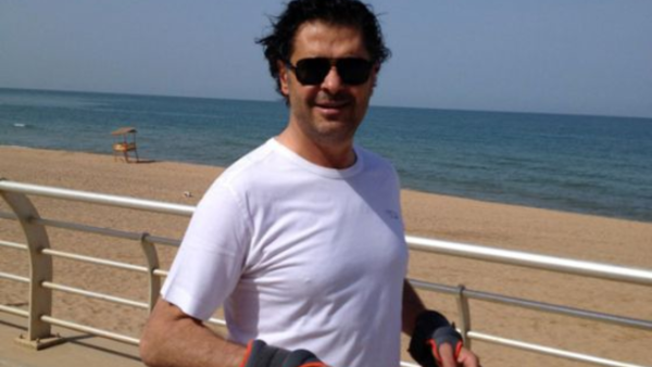 Ragheb exercising along shores of Beirut