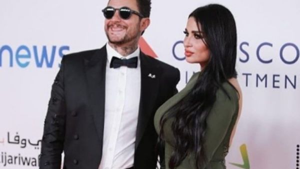 احمد الفيشاوي وزوجته ندى كامل