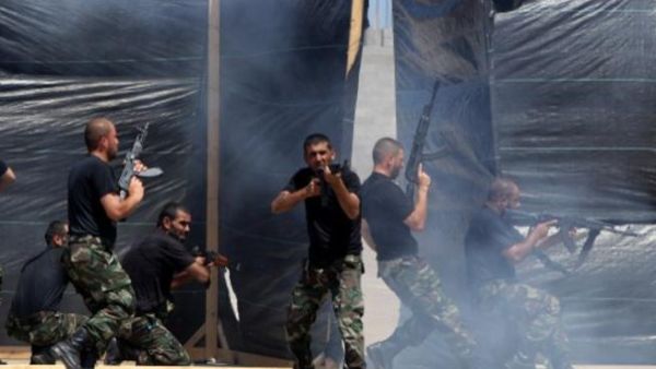 قوات امن حماس في غزة اثناء تدريب/أ.ف.ب