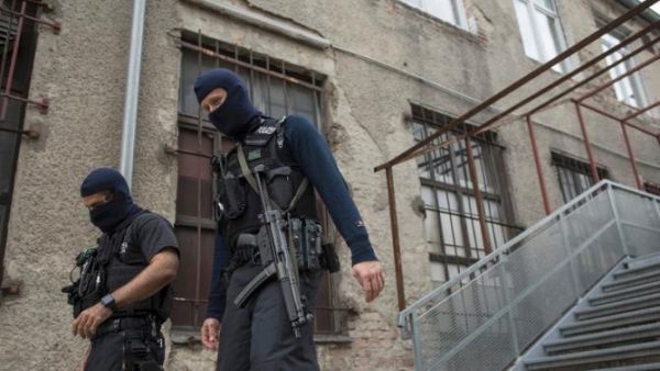 German police raided areas in the capital to investigate a group suspected of supporting extremist groups in Syria. (AFP/Odd Andersen)