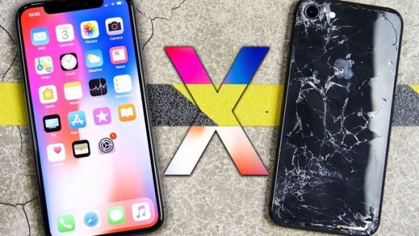 الهاتف iPhone X الجديد يأتي بتصميم الشطيرة إذا جاز التعبير بحيث يضم طبقتين زجاجيتين في الواجهة الأمامية والخلفية، ولكن شركة آبل تقول بأن هذه هي أقوى طبقة زجاجية على الإطلاق تستخدمها في هواتفها الذكية