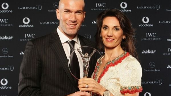 زين الدين زيدان وزوجته