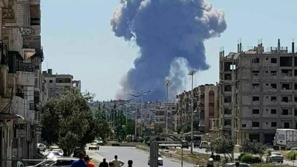 انفجارات في مخازن السلاح في مطار سوري 