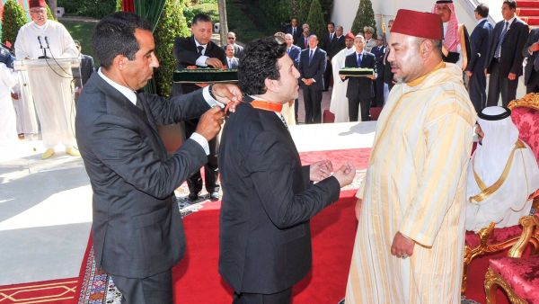 Hani Shaker and Hussein al Jassmi are among those honored with national awards on Morocco’s Youth Day. (Facebook)