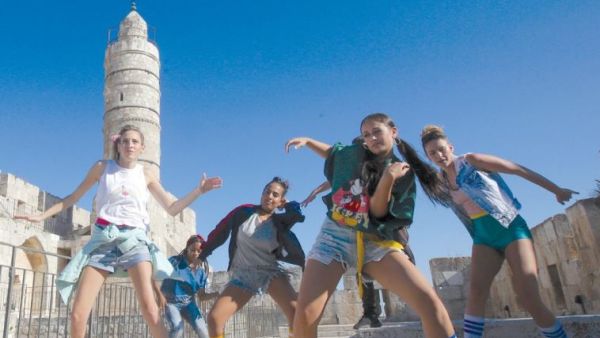 Dancers outside the Tower of David in the capital are filmed yesterday as part of a hip hop video that hopes to portray the city as a cool place to visit. (photo credit:MARC ISRAEL SELLEM/THE JERUSALEM POST)