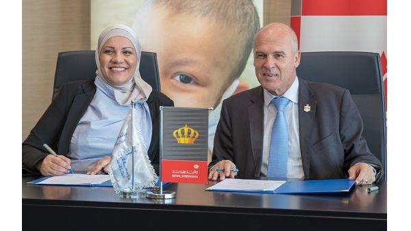 The agreement was signed today by Stefan Pichler RJ’s President/CEO and Nisreen Qatamish Director General of KHCF at the King Hussein Cancer Center (KHCC).