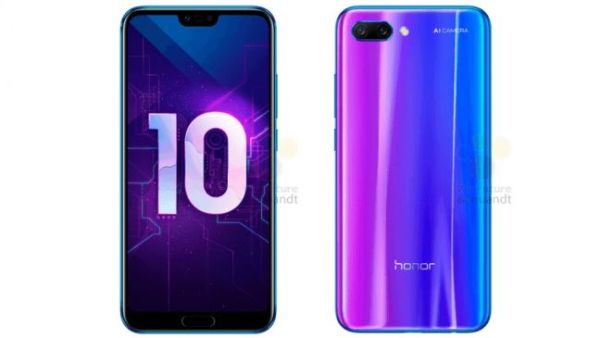 Honor 10 will come in black, teal and pink/blue. (Photo: WinFuture)