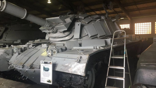 The tank captured in the eighties in Lebanon. (photo: Israel Government Press Office)