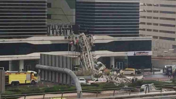  توقف مترو دبي بالمنطقة المجاورة لسقوط الرافعة، كإجراء احترازي