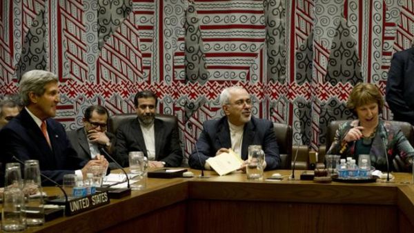The five permanent members of the United Nations Security Council plus Germany meet with Iran over their nuclear program. (Image credit: AFP)