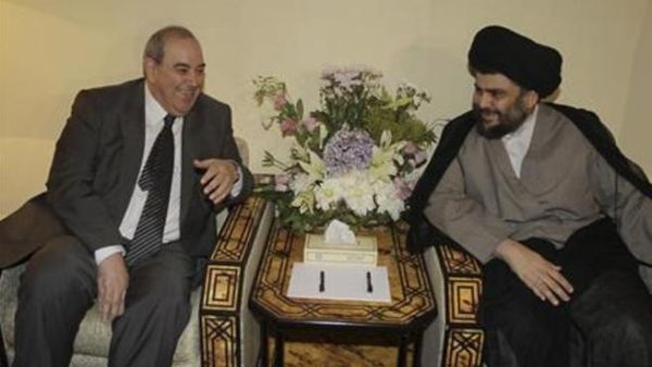 Sadr with Allawi