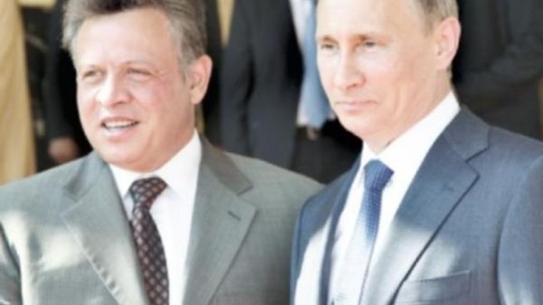 الرئيس الروسي بوتين والعاهل الأردني الملك عبدالله الثاني