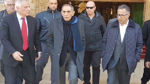 وزير الداخلية الأردني غالب الزعبي،يزور المسجد الأقصى