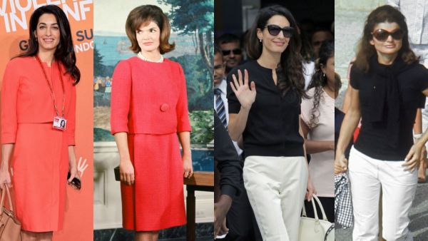 Human rights lawyer, 38, appears to be styling herself on wife of JFK. (Yahoo)