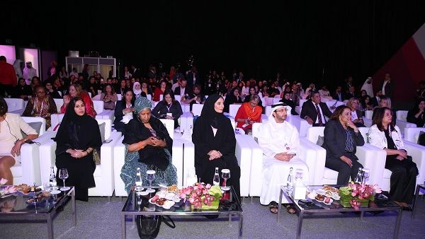 During the closing ceremony of the Women’s Economic Empowerment Global Summit "WEEGS 2017" in Sharjah. 