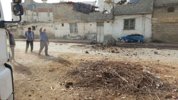 The latest stray rocket to hit Turkey's border town of Kilis has injured two. (Twitter)
