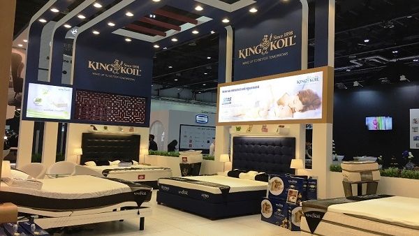 king koil new products at the hotel show.