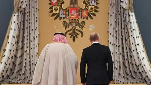 The two countries signed 15 agreements, including one for Saudi Arabia to buy Russia’s S-400 missile defense system. (AFP)