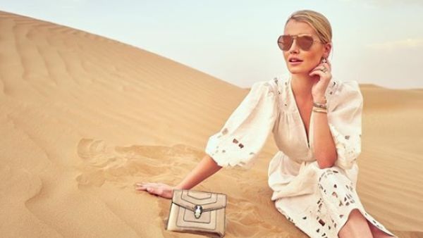 While in Dubai, Lady Kitty Spencer took to the desert where she posed for photos in a cinched-at-the-waist white dress by Australian fashion house Zimmermann. (Source: kitty.spencer - Instagram) While in Dubai, Lady Kitty Spencer took to the desert where she posed for photos in a cinched-at-the-waist white dress by Australian fashion house Zimmermann. (Source: kitty.spencer - Instagram)
