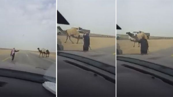 مواطن يوقف الطريق بالسلاح