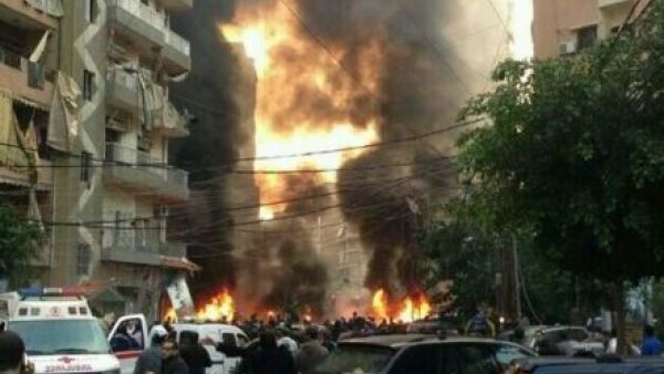 انفجار ضخم في المربع الامني لحزب الله في بئر العبد بالضاحية الجنوبية