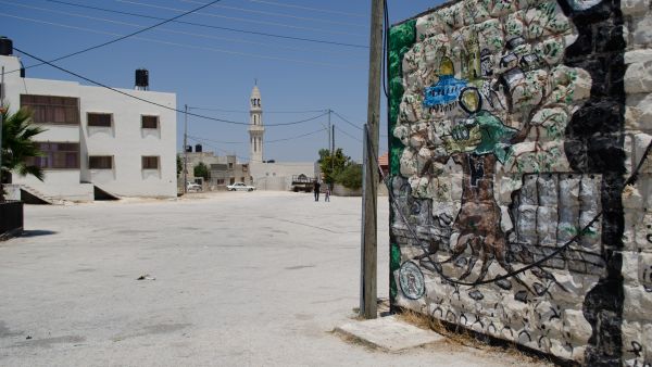 Nabi Salih's main square is empty for the first Friday since December 2009. (Albawaba/J. Zach Hollo)