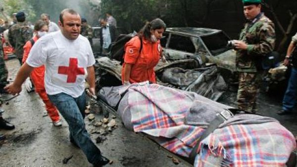 جثمان تويني بعد اغتياله 