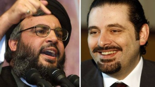 الحريري (يمين) ونصرالله