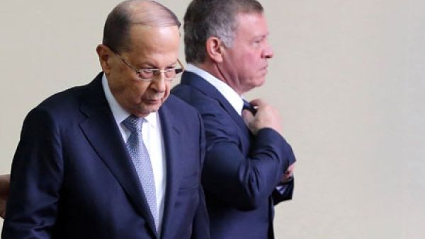 الرئيس اللبناني والعاهل الاردني 