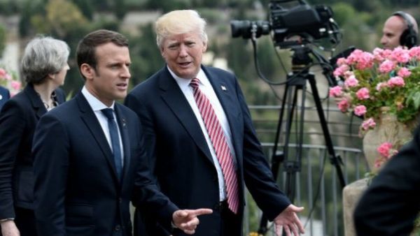 French President Emmanuel Macron and US President Donald Trump  (AFP/File Photo)	