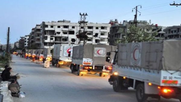 ينتظر إدخال نحو 70 شاحنة من المساعدات إلى مدينة مضايا بريف دمشق