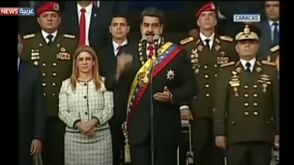 لم يصب مادورو بأذى، لكن رودريغيز قال إن 7 من جنود الحرس الوطني أصيبوا 