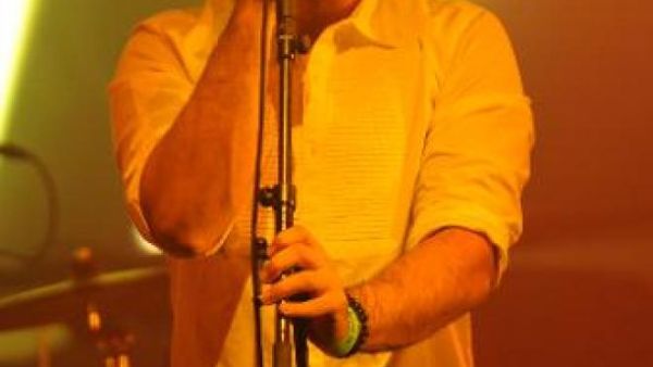 Hamed Sinno, Mashrou' Leila's openly gay frontman, performs in France on April 26, 2015.  (AFP/File)