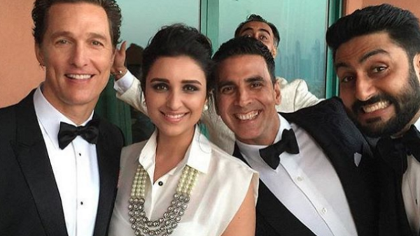 Matthew McConaughey walked the red carpet with Bollywood stars Abishek Bachchan, Akshay Kumar and Parineeti Chopra in Dubai on Sunday to celebrate the Varkey Foundation Global Teacher Prize. (File photo)