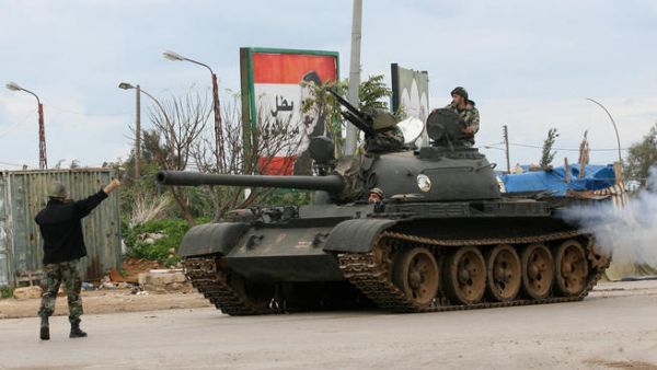 A Lebanese army tank patrols the streets of Tripoli four days ago, during violence between Sunni Muslim districts and neighbouring areas populated by Alawites. (AFP PHOTO / STR)