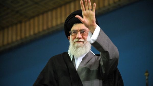 A handout picture released by the official website of Iranian Supreme Leader Ayatollah Ali Khamenei shows Khamenei attending a meeting with Iranian Azeri ethnics in Tehran earlier this month. (AFP PHOTO/HO/IRANIAN SUPREME LEADER'S WEBSITE)