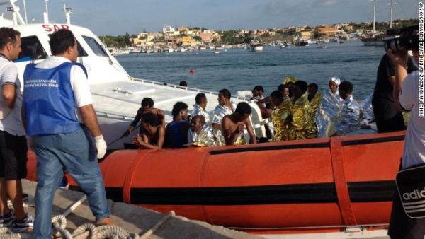 Italy is calling on the EU for more assistance in order to address growing numbers of asylum seekers arriving by boat from Africa and Syria (Courtesy of CNN)