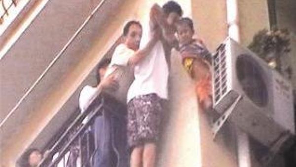 اثناء عملية الانقاذ الخطيرة