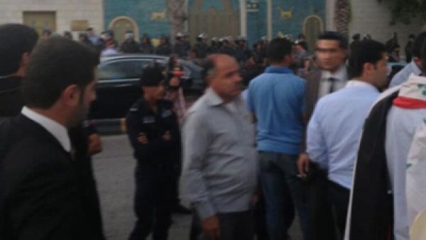 من اعتصام الاردنيين امام السفارة العراقيةفي عمان  امس