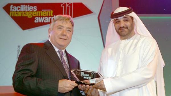 Mahmood Amin, CEO of World Security and Group Security receiving the award Mahmood Amin, CEO of World Security and Group Security receiving the award