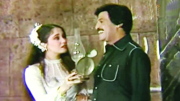 Scene from Al Motazawegoon with Samir Ghanem and Sherine.
