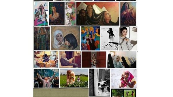 Collage of works from Women of Egypt. Courtesy of Marwa Morgan.