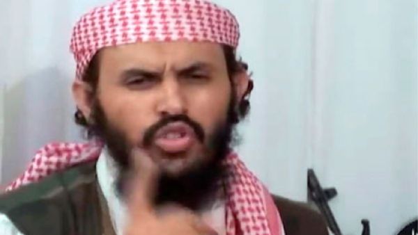 Qassam Al Rimi speaking in his video on Sunday to Muslims in America. Photo courtesy of The Guardian