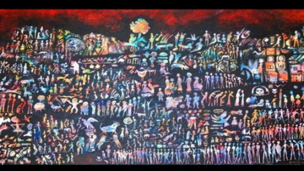 Syrian artist Bassem al-Sayer portrays the influence of ancient civilizations in contemporary art pieces.